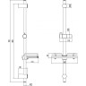 Душевая стойка LEMARK BRONX LM3775BL, 679 мм